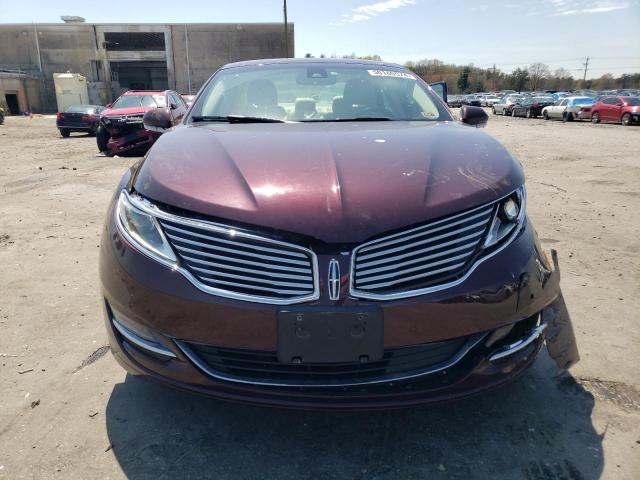 3LN6L2G99DR818832 - 2013 LINCOLN MKZ BURGUNDY photo 5