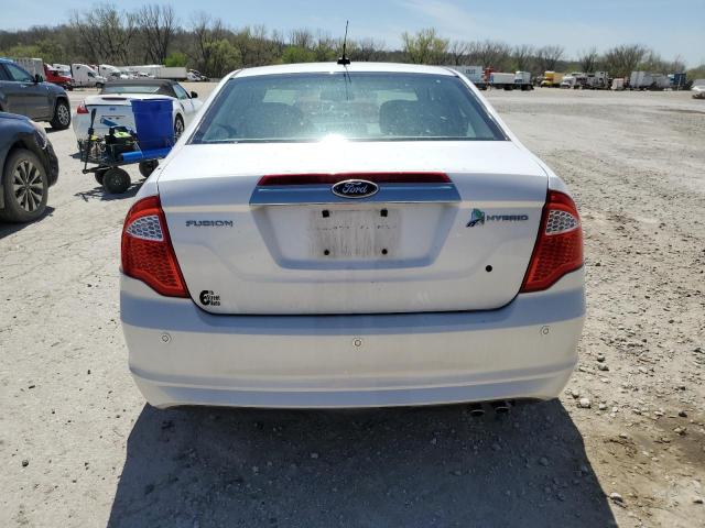 3FADP0L32BR110124 - 2011 FORD FUSION HYBRID WHITE photo 6