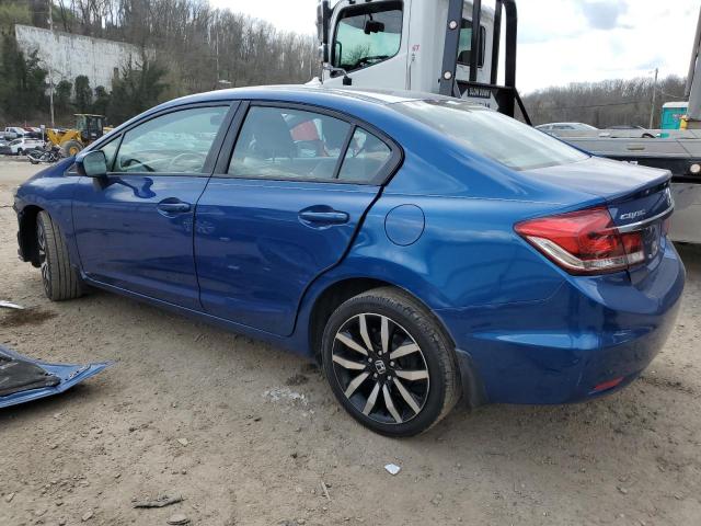 19XFB2F91FE053375 - 2015 HONDA CIVIC EXL BLUE photo 2