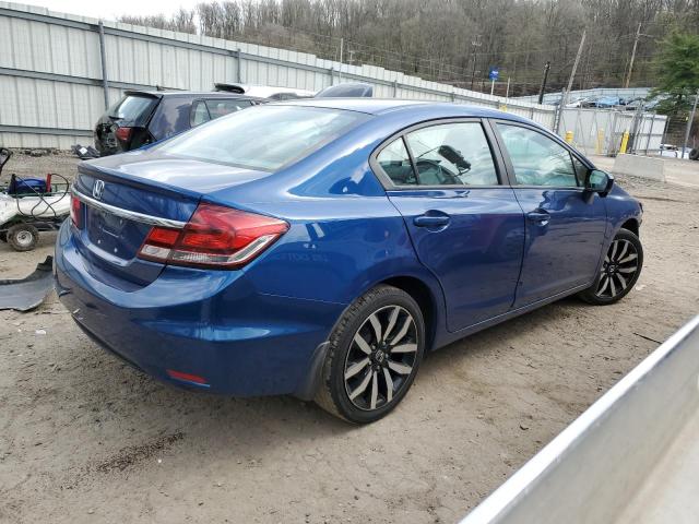 19XFB2F91FE053375 - 2015 HONDA CIVIC EXL BLUE photo 3