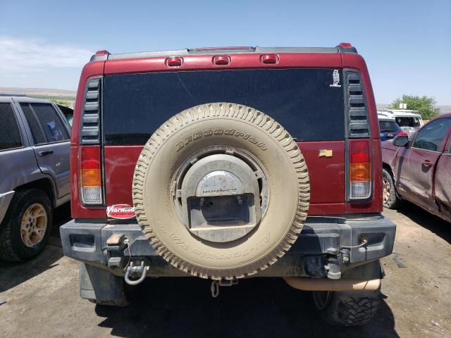 5GRGN23U33H123659 - 2003 HUMMER H2 MAROON photo 6