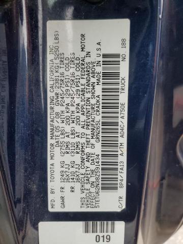 5TETU62N38Z591434 - 2008 TOYOTA TACOMA PRERUNNER ACCESS CAB BLUE photo 13