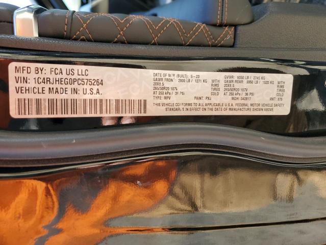 1C4RJHEG0PC575264 - 2023 JEEP GRAND CHER SUMMIT BLACK photo 12