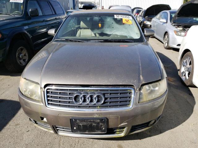 WAUAC48H35K014044 - 2005 AUDI A4 1.8 CABRIOLET BEIGE photo 5