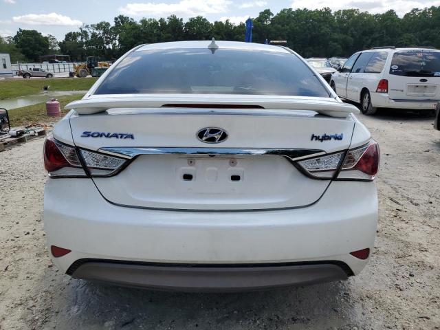 KMHEC4A46FA132894 - 2015 HYUNDAI SONATA HYBRID WHITE photo 6