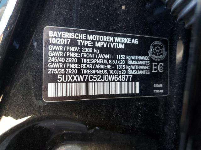 5UXXW7C52J0W64877 - 2018 BMW X4 XDRIVEM40I BLACK photo 13