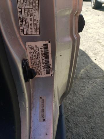 1HGEJ6224YL060251 - 2000 HONDA CIVIC DX SILVER photo 12