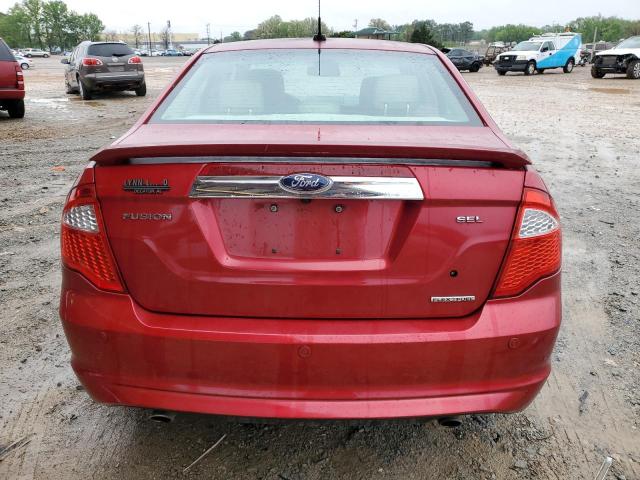 3FAHP0JG5CR406795 - 2012 FORD FUSION SEL RED photo 6