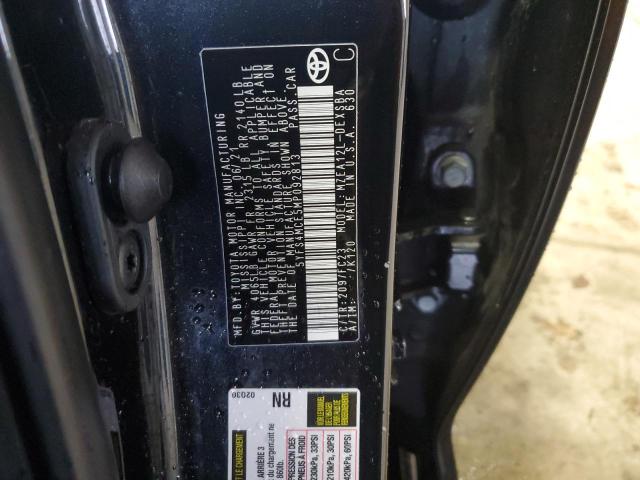 5YFS4MCE5MP092813 - 2021 TOYOTA COROLLA SE Siyah fotoğraf 12