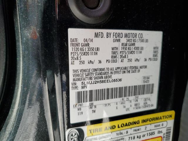 5LMJJ2H58EEL05536 - 2014 LINCOLN NAVIGATOR 黑色 照片 13