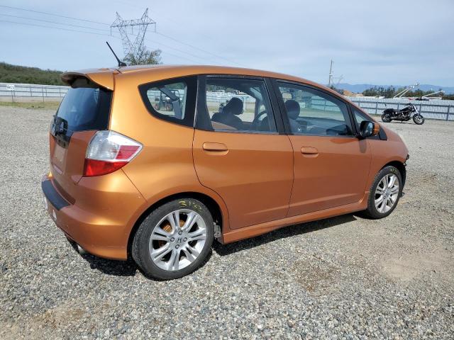 JHMGE884X9S005423 - 2009 HONDA FIT SPORT ORANGE photo 3