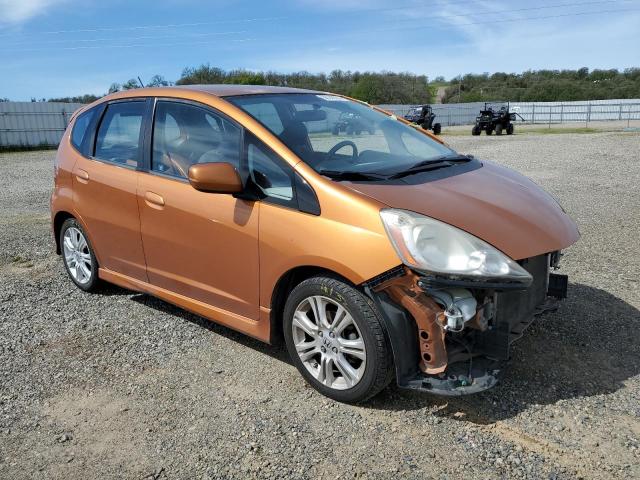 JHMGE884X9S005423 - 2009 HONDA FIT SPORT ORANGE photo 4