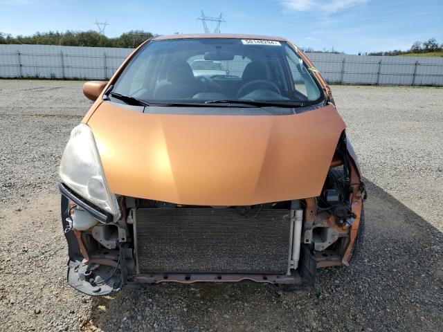 JHMGE884X9S005423 - 2009 HONDA FIT SPORT ORANGE photo 5