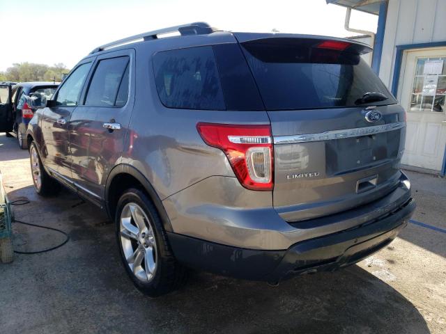 1FM5K8F82DGB32584 - 2013 FORD EXPLORER LIMITED GRAY photo 2