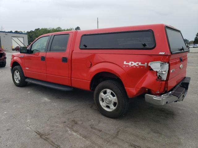 1FTFW1ET7CKD32205 - 2012 FORD F150 SUPERCREW RED photo 2