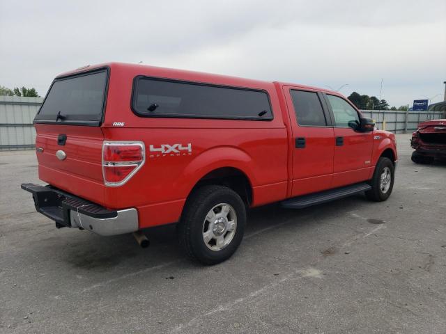 1FTFW1ET7CKD32205 - 2012 FORD F150 SUPERCREW RED photo 3