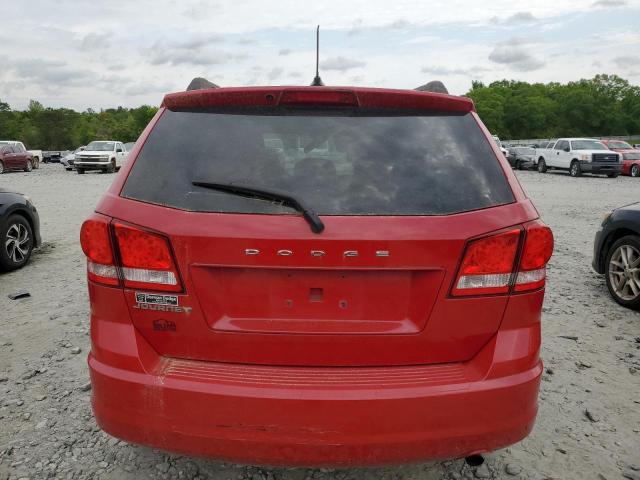 3C4PDCAB1DT508555 - 2013 DODGE JOURNEY SE RED photo 6