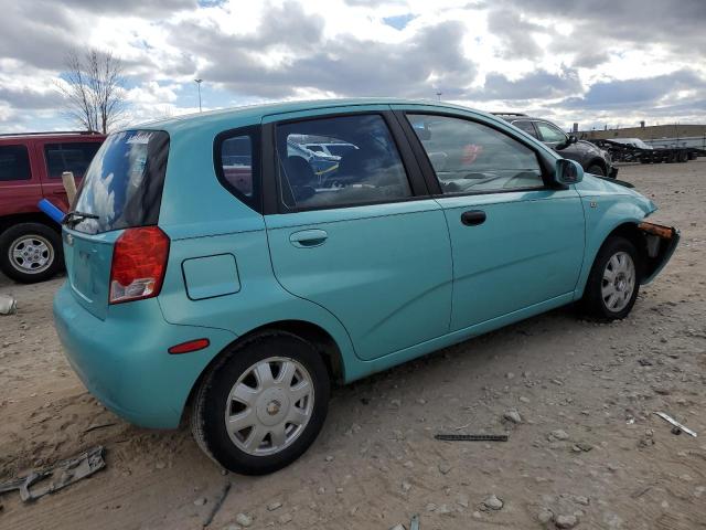 KL1TD62645B292437 - 2005 CHEVROLET AVEO BASE Yaşıl foto 3