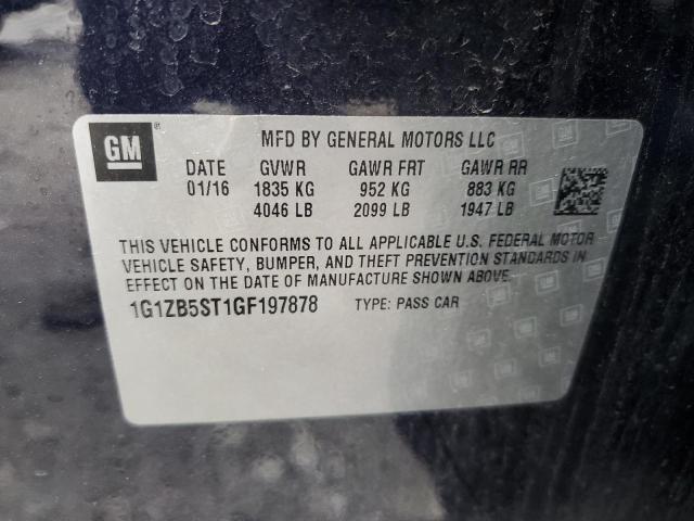 1G1ZB5ST1GF197878 - 2016 CHEVROLET MALIBU LS Синий фото 12