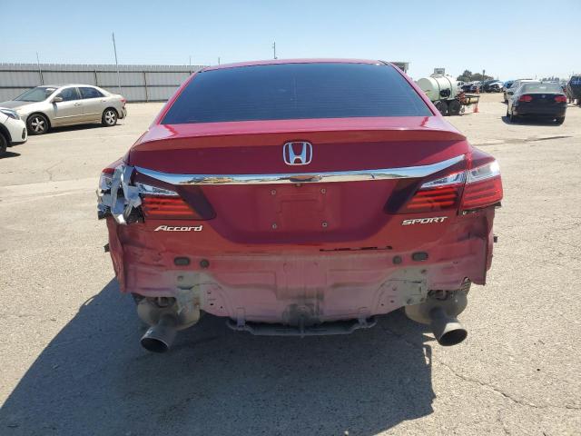 1HGCR2F54HA147222 - 2017 HONDA ACCORD SPORT RED photo 6