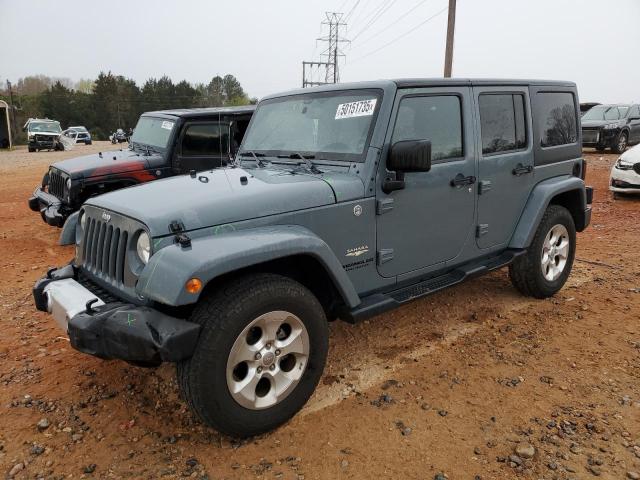 1C4HJWEG8EL119929 - 2014 JEEP WRANGLER U SAHARA GRAY photo 1