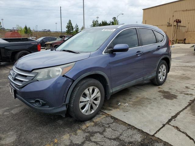 JHLRM3H76CC003053 - 2012 HONDA CR-V EXL BLUE photo 1