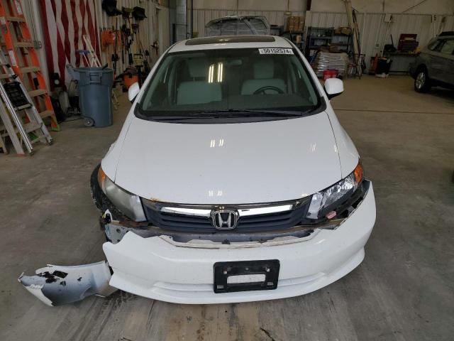 19XFB2F88CE089938 - 2012 HONDA CIVIC EX WHITE photo 5