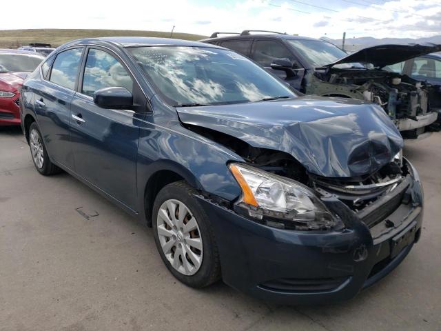 3N1AB7AP0FY214734 - 2015 NISSAN SENTRA S BLUE photo 4