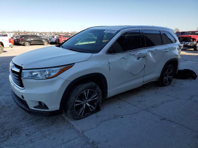 5TDKKRFH7GS176801 - 2016 TOYOTA HIGHLANDER XLE WHITE photo 1
