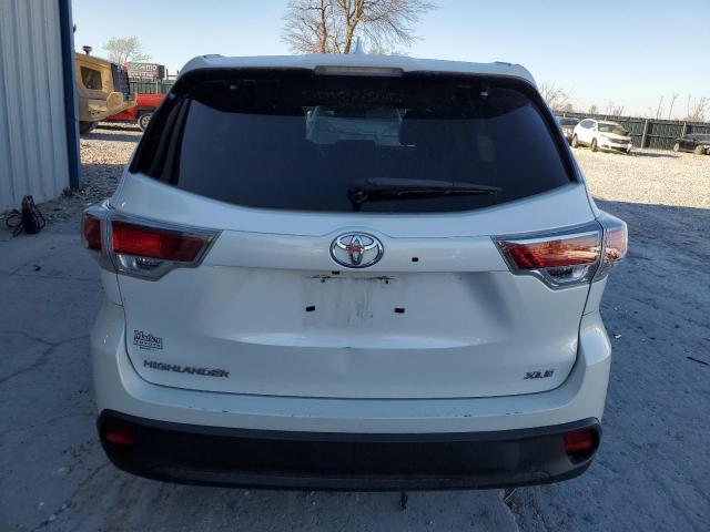 5TDKKRFH7GS176801 - 2016 TOYOTA HIGHLANDER XLE WHITE photo 6