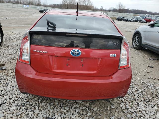 JTDKN3DU8F1912337 - 2015 TOYOTA PRIUS 红色 照片 6