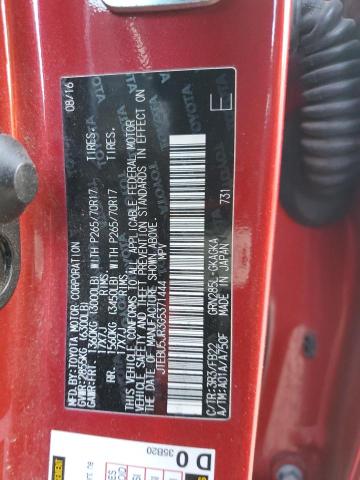 JTEBU5JR3G5371444 - 2016 TOYOTA 4RUNNER SR5/SR5 PREMIUM 红色 照片 12