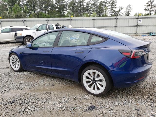 5YJ3E1EA9MF853848 - 2021 TESLA MODEL 3 BLUE photo 2