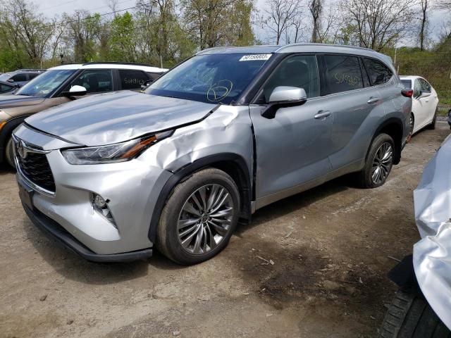 5TDFZRBH0MS115725 - 2021 TOYOTA HIGHLANDER PLATINUM SILVER photo 1