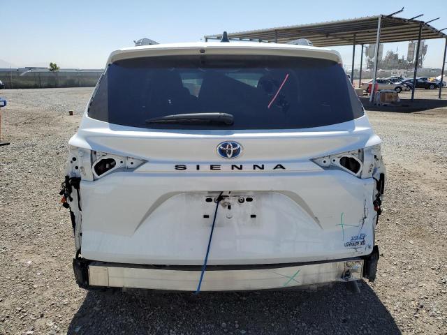 5TDJRKEC7NS086033 - 2022 TOYOTA SIENNA XLE WHITE photo 6