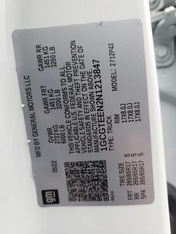 1GCGTEEN2N1213847 - 2022 CHEVROLET COLORADO ZR2 WHITE photo 12