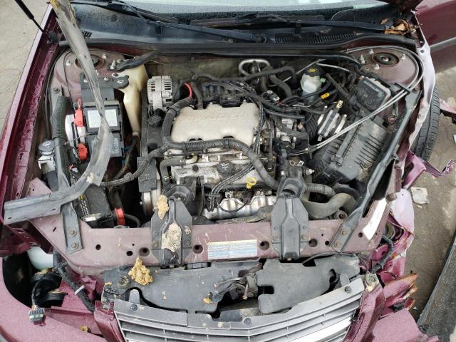 2G1WF52E739386319 - 2003 CHEVROLET IMPALA MAROON photo 11