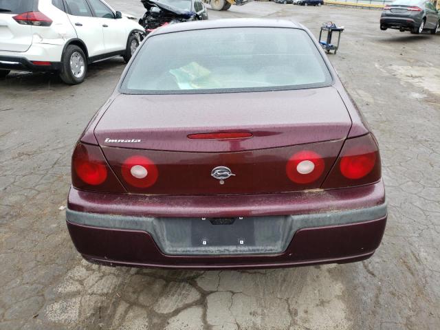 2G1WF52E739386319 - 2003 CHEVROLET IMPALA MAROON photo 6