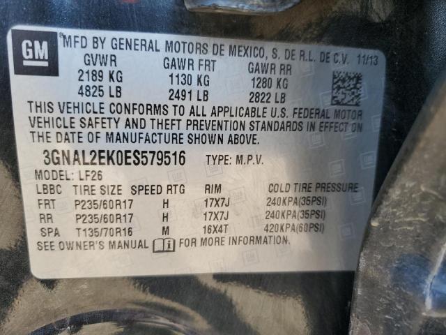 3GNAL2EK0ES579516 - 2014 CHEVROLET CAPTIVA LS 黑色 照片 13