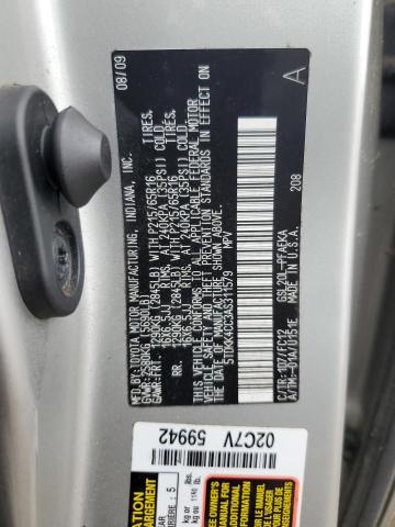 5TDKK4CC3AS311579 - 2010 TOYOTA SIENNA CE SILVER photo 13