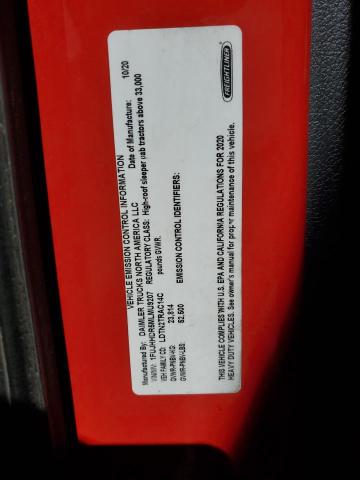 1FUJHHDR5MLMU9207 - 2021 FREIGHTLINER CASCADIA 1 წითელი ფოტო 10