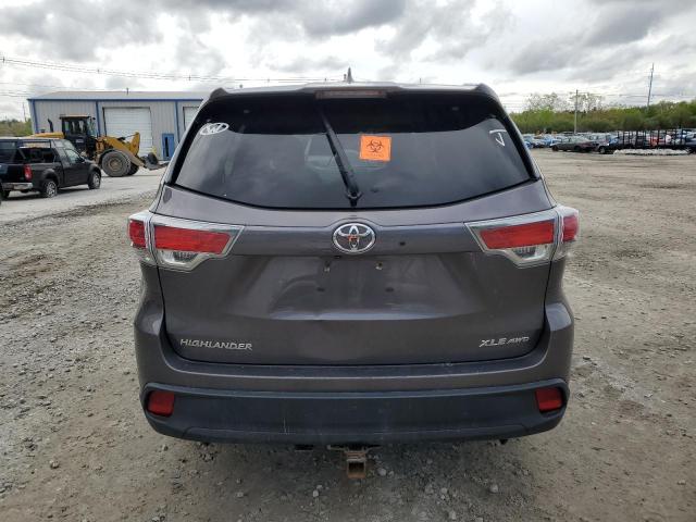 5TDJKRFH5FS124125 - 2015 TOYOTA HIGHLANDER XLE GRAY photo 6