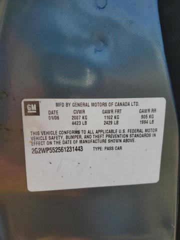 2G2WP552561231443 - 2006 PONTIAC GRAND PRIX 蓝色 照片 12