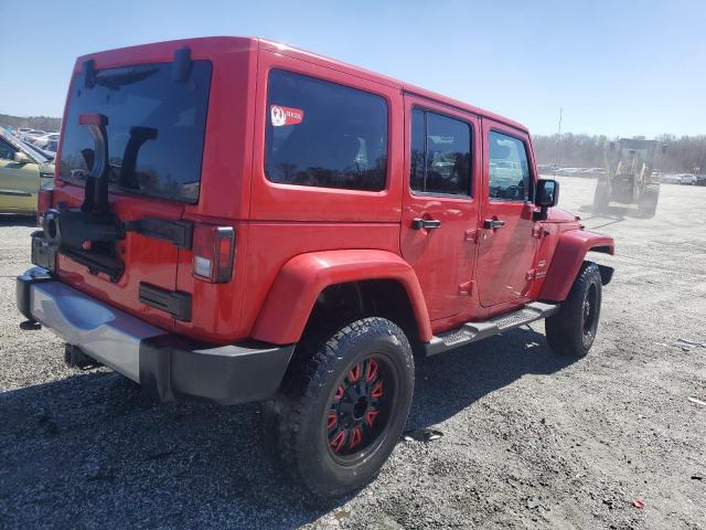 1C4BJWEG6CL105756 - 2012 JEEP WRANGLER U SAHARA RED photo 3
