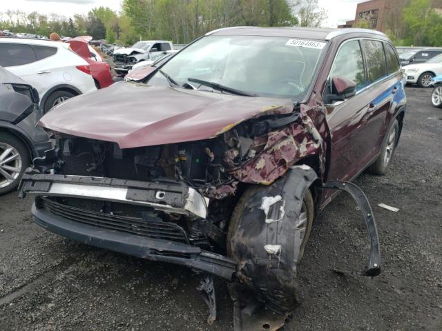 5TDJKRFH6FS210334 - 2015 TOYOTA HIGHLANDER XLE Tünd qırmızı foto 1
