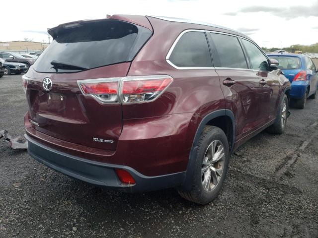 5TDJKRFH6FS210334 - 2015 TOYOTA HIGHLANDER XLE Tünd qırmızı foto 3