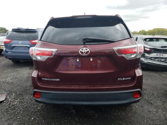 5TDJKRFH6FS210334 - 2015 TOYOTA HIGHLANDER XLE Tünd qırmızı foto 6