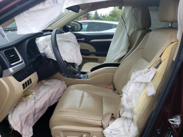 5TDJKRFH6FS210334 - 2015 TOYOTA HIGHLANDER XLE Tünd qırmızı foto 7