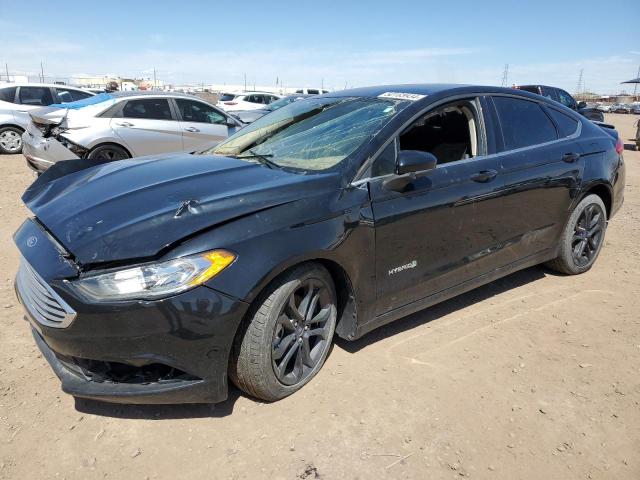 3FA6P0LU2JR274585 - 2018 FORD FUSION SE HYBRID BLACK photo 1