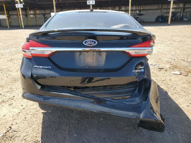 3FA6P0LU2JR274585 - 2018 FORD FUSION SE HYBRID BLACK photo 6